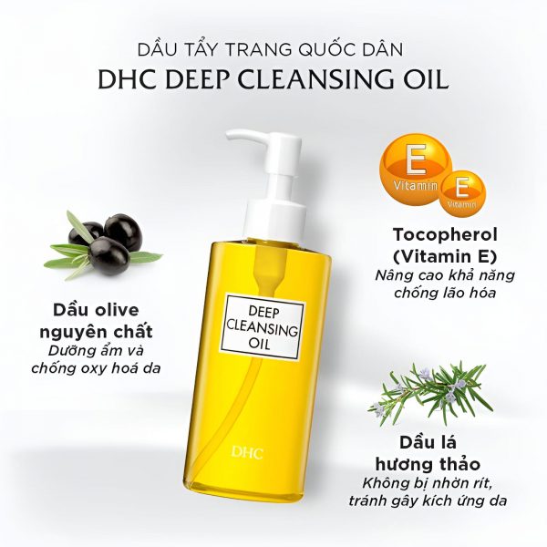 Dầu tẩy trang 𝐃𝐇𝐂 𝟕𝟎𝐦𝐥 𝐃𝐞𝐞𝐩 𝐂𝐥𝐞𝐚𝐧𝐬𝐢𝐧𝐠 𝐎𝐢𝐥 𝐃𝐇𝐂 2